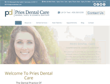 Tablet Screenshot of priesdental.com